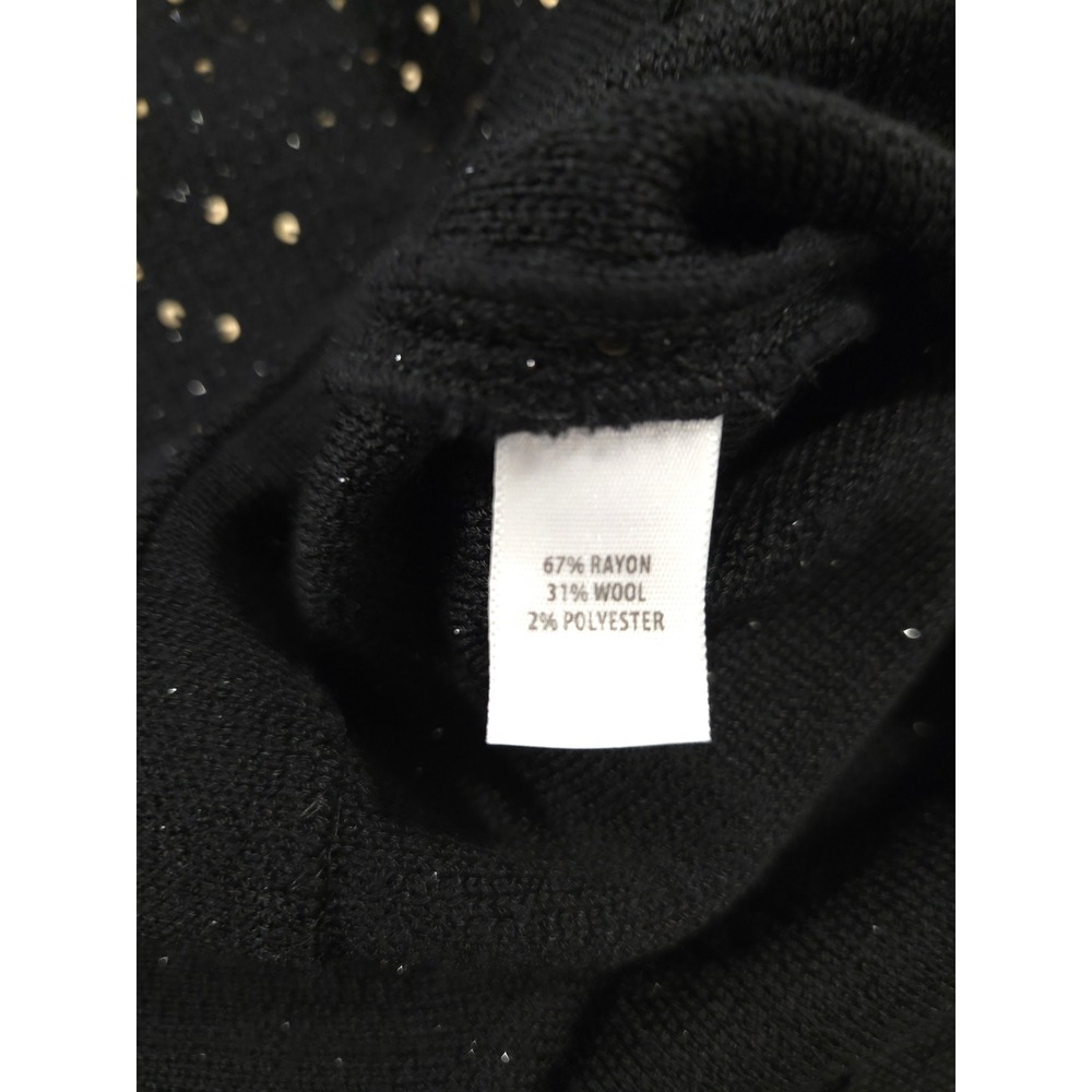St John Couture Black Sequin Santana Knit Hand Beaded Dress Size 2 Made in USA - Picture 16 of 16